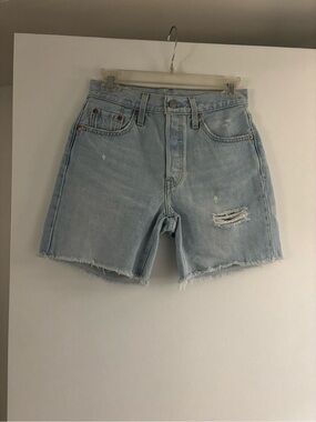 NWOT Levi's Light Blue Distressed Denim Cutoff Shorts